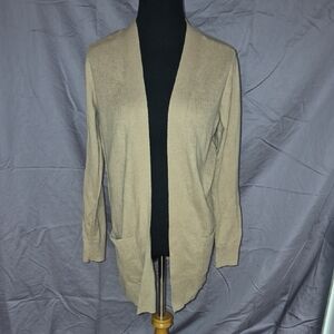 GAP Women's Camel Open-Front Cardigan